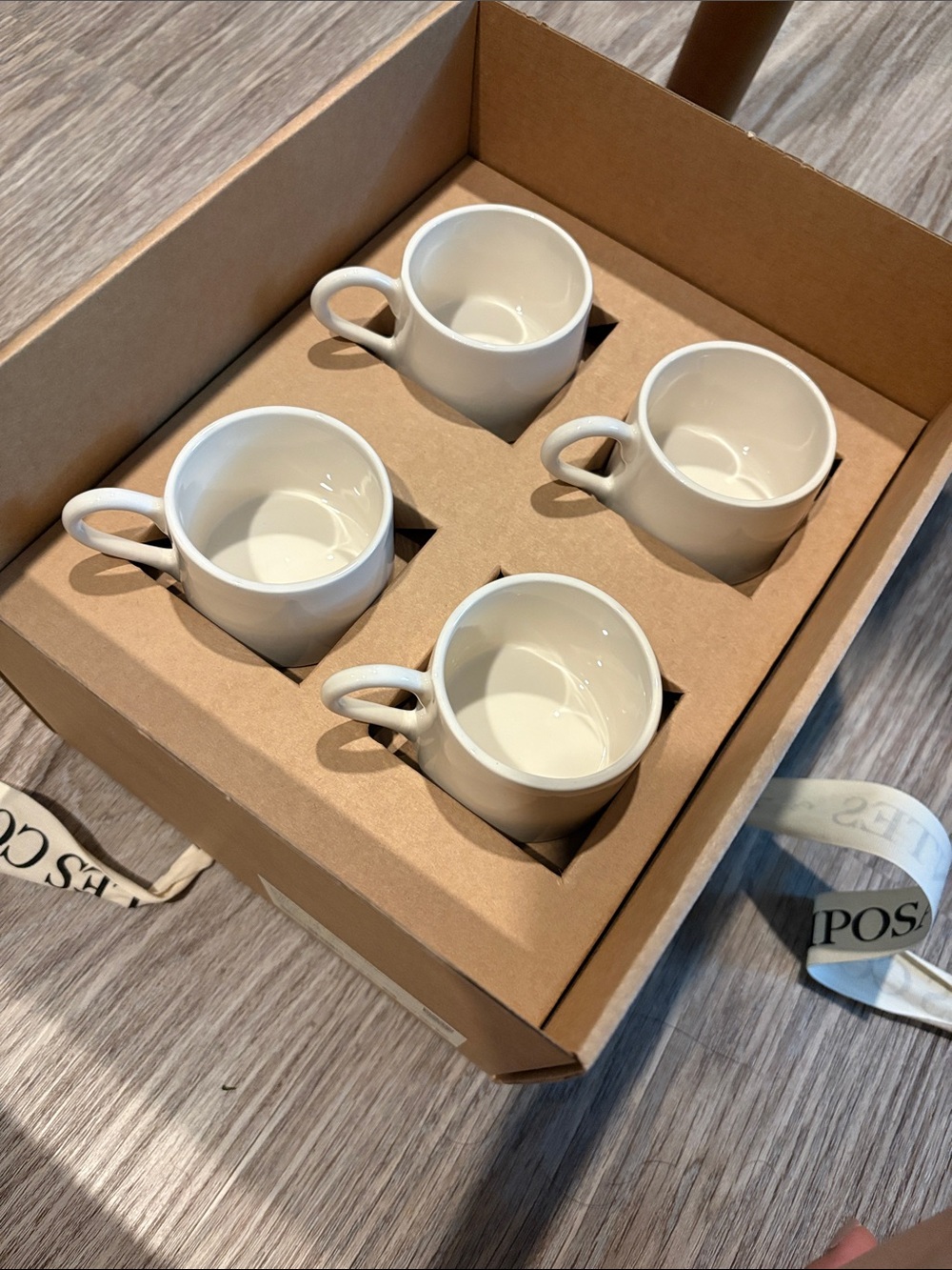 Sezane Set of 4 Espresso Cups - Cream